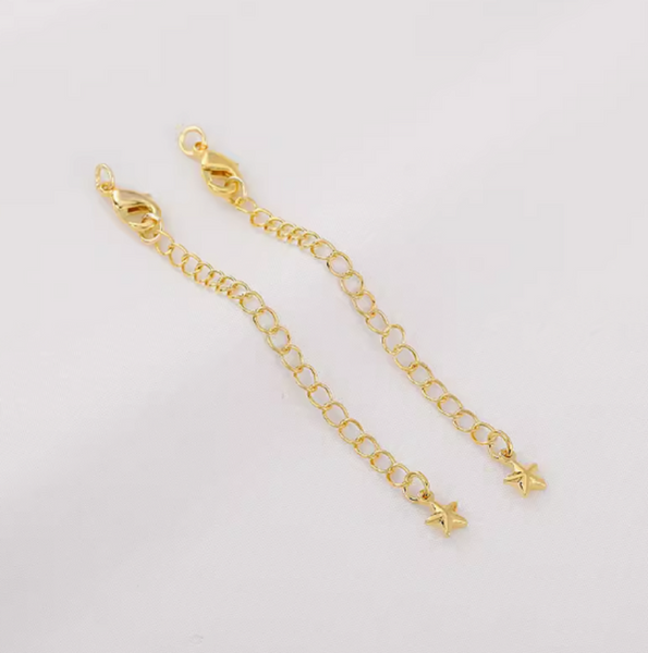 5 pcs / Gold Plated Extension with clasp  EK103