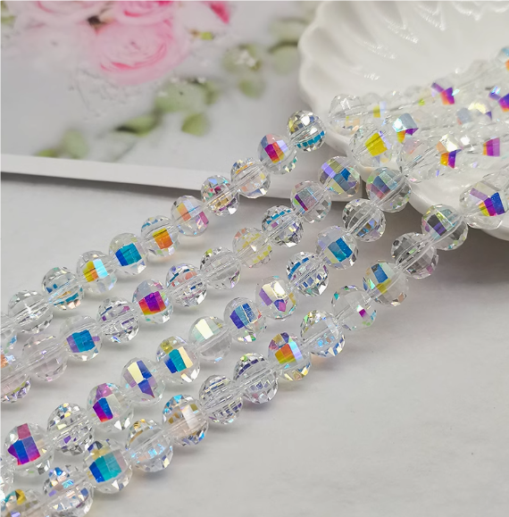 65 Pcs / 8mm, 10mm / High Quality Water Melon Crystal Glass Beads, DIY Jewellery Making