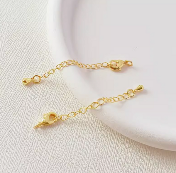 5 pcs / Gold Plated Extension with clasp  EK104