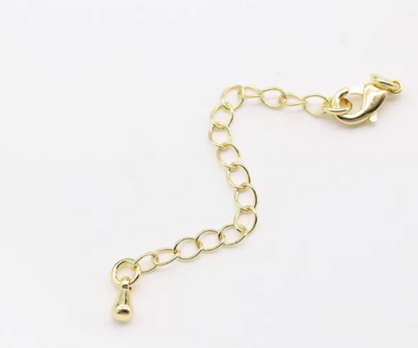 5 pcs / Gold Plated Extension with clasp  EK104