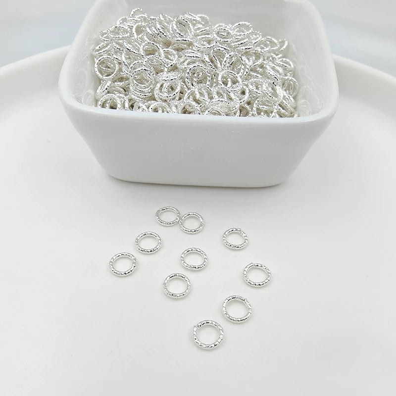 (JR002) 50pcs / 12mm Round Twisted Split Rings, Twisted Open Rings, Connectors, Jewelry Making Supplies, DIY Accessories