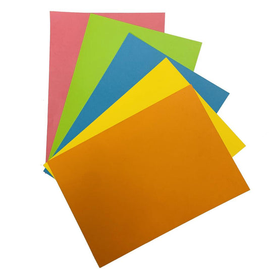100 Piece Pack / A4 Assorted Card Vibrant Colour LINE2369 (Wholesale)