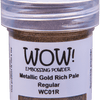 15 ml / Wow!  Embossing Powder Metallic Gold Rich Pale Regular (WC01 )