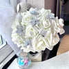 26cm / Handmade Ivory Wedding Bouquet, Bridesmaid, Flower Girl Bouquet