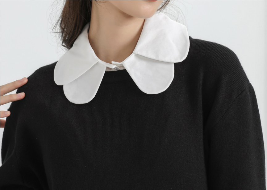 B648 / Off White Fake Collar, Off White Elegant Lace Fake Collar, False Collar, Removable Collar