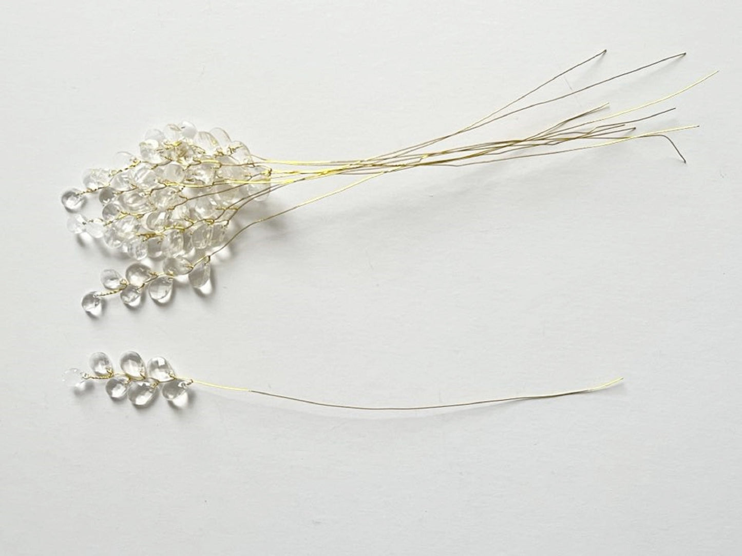 10 Stems / Crystal Bead Leaf Flower Spray  FS21G