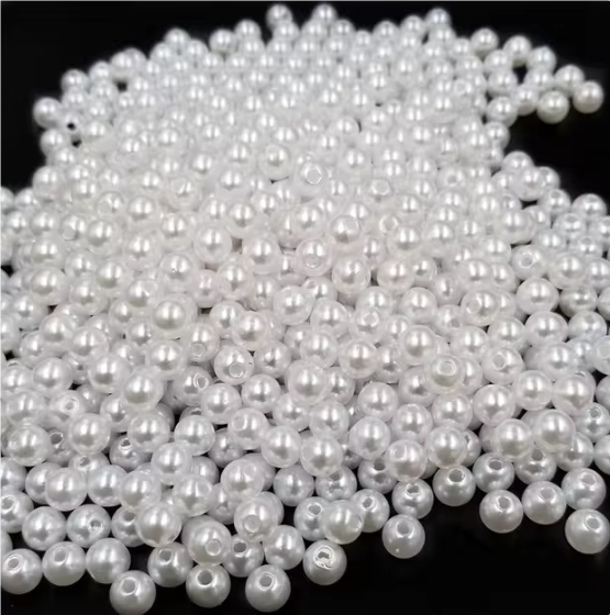 3mm-12mm / Round White Pearl Beads