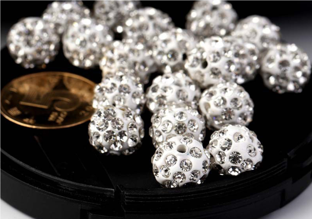 (Y213)  50 Pcs / Crystal Clay Beads, Jewellery Making
