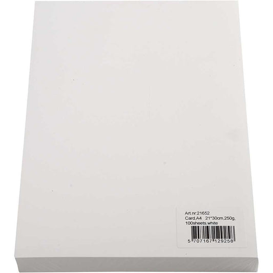 100 sheet pack / A4 White Card