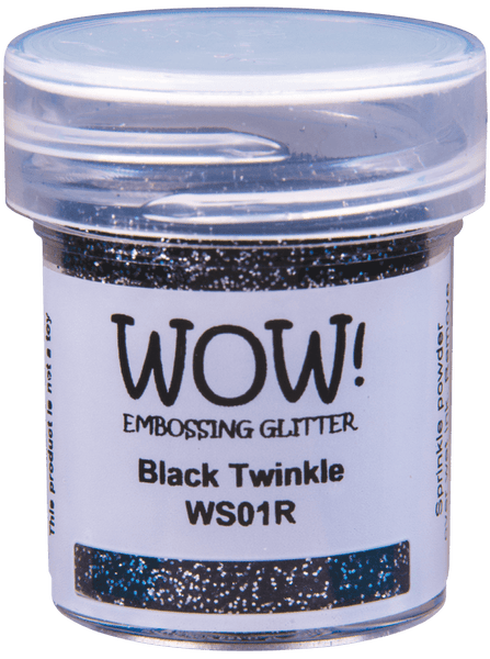 15 ml / Wow!  Embossing Glitter, Black Twinkle (WS01 )