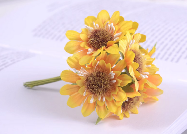 30 Pcs / 5cm / Fabric Sunflowers  SF016