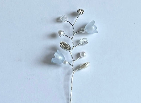 5 Stems / Crystal Bead Leaf Spray  FS001