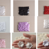 50 pcs / White / Organza, Silk / Fabric Flower Petals SF88