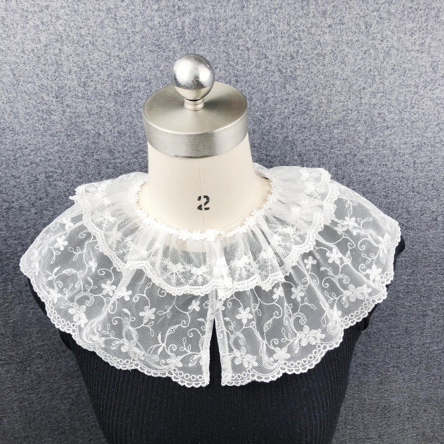 B665(W)-small / Off White / Elegant Lace Fake Collar, False Collar, Removable Collar