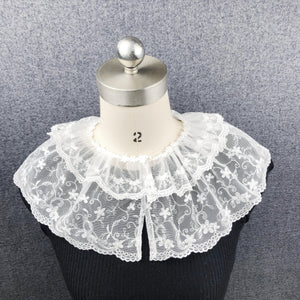 45cm, 52cm / Off White / Elegant Lace Fake Collar, False Collar, Removable Collar   B665(W)-small