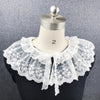 B666(W)-small  / Off White / Elegant Lace Fake Collar, False Collar, Removable Collar