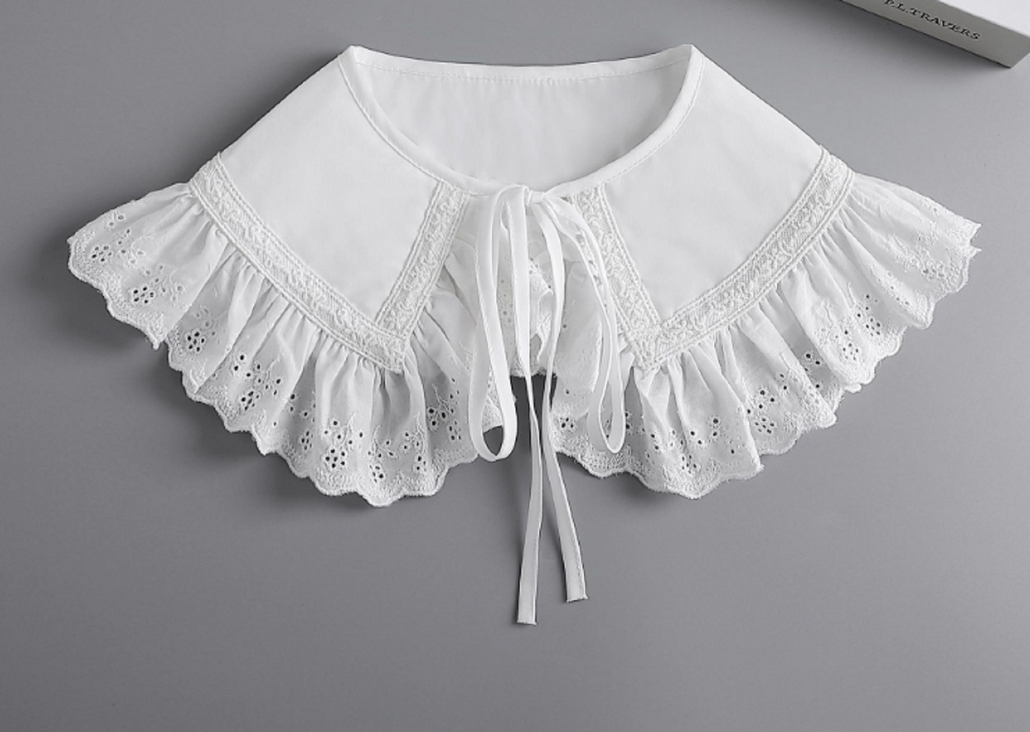 Off White Fake Lace Collar, False Collar, Removable Collar B684(K-small)