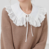 B684(K-small) / Off White Fake Lace Collar, False Collar, Removable Collar