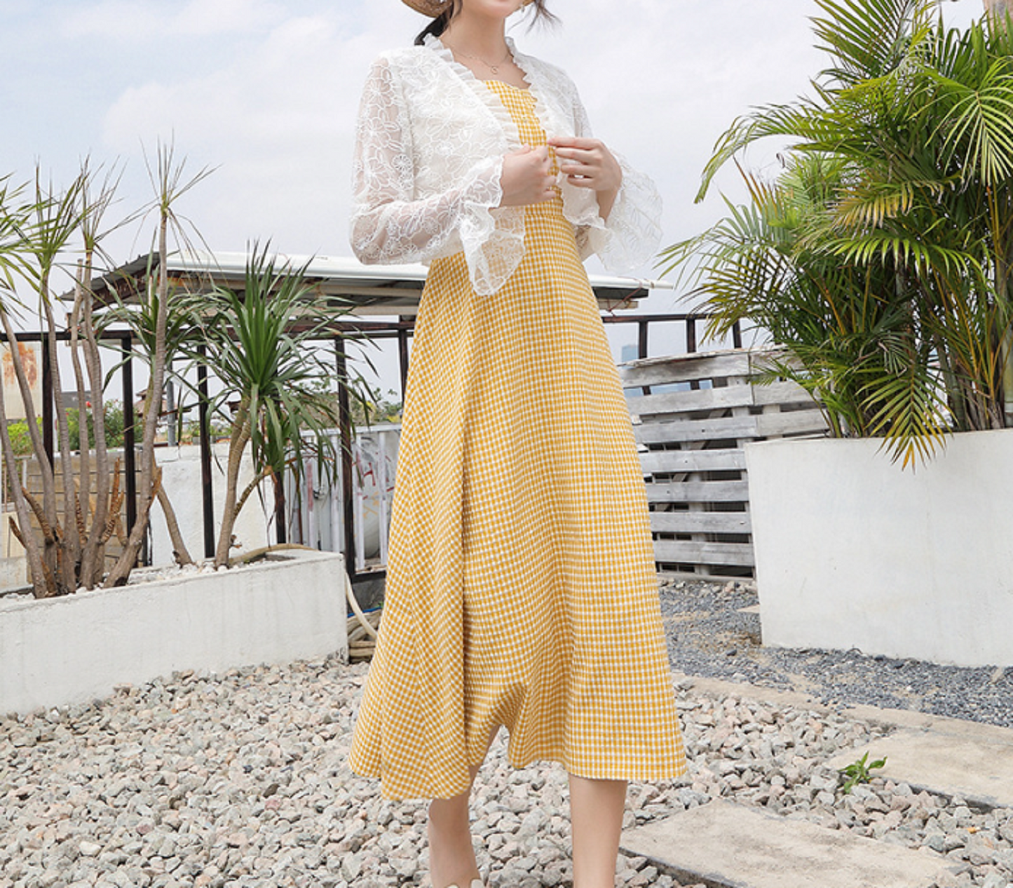 B686 / Off White Lace Outfit, False Collar, Removable Collar