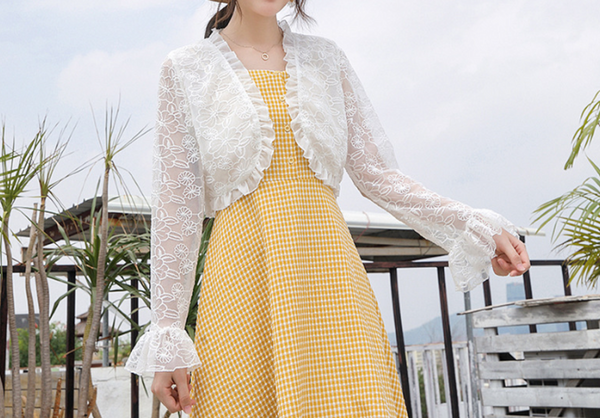 Off White Lace Outfit, False Collar, Removable Collar  B686(K)