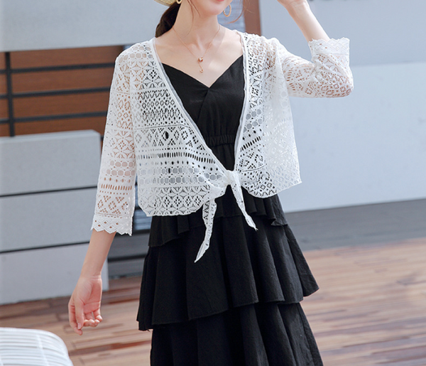 Off White Lace Outfit, False Collar, Removable Collar  B687(K)