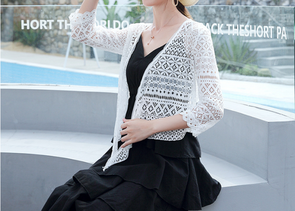 Off White Lace Outfit, False Collar, Removable Collar  B687(K)