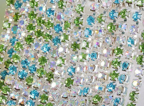 3 Meters / 2.5mm / AB Crystal Chain  C21