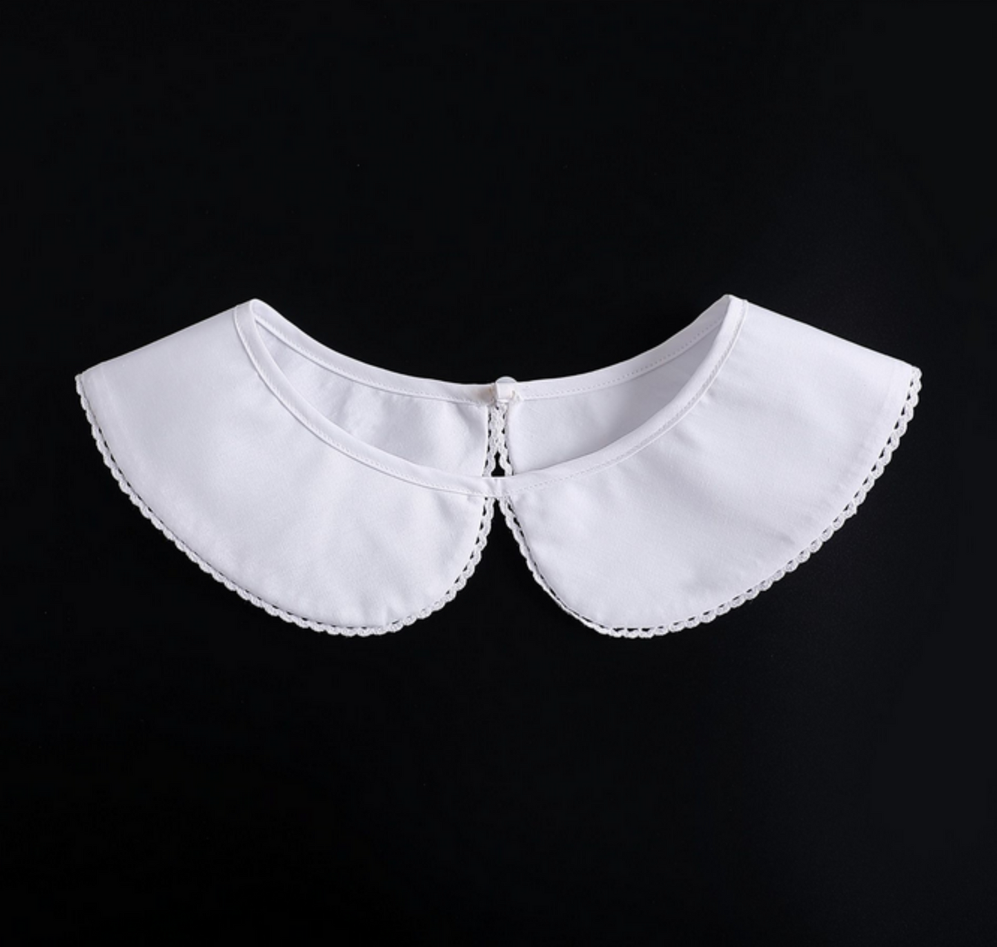 B627(K-small) / White, Black / Fake Lace Collar, False Collar, Removable Collar