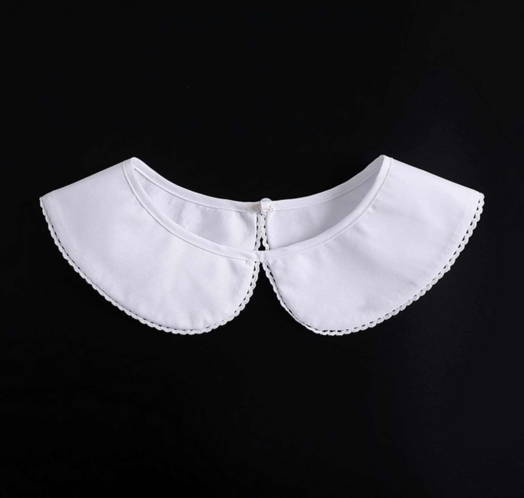 White, Black / Fake Lace Collar, False Collar, Removable Collar  B627(K-small)