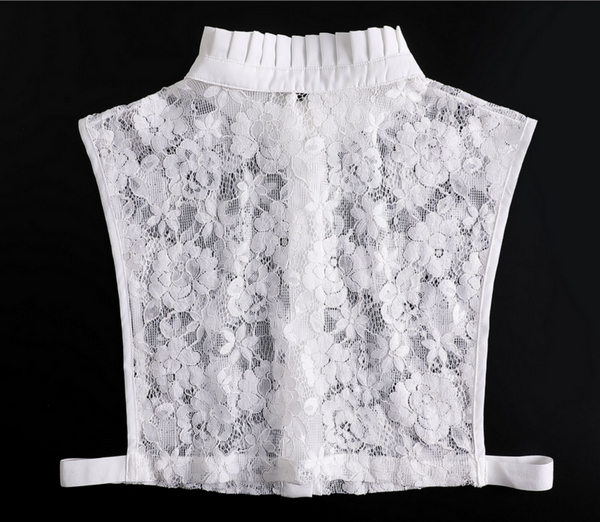 Off  White Lace Fake Collar, Removable Cuffs, False Collar, Removable Collar B633(K)