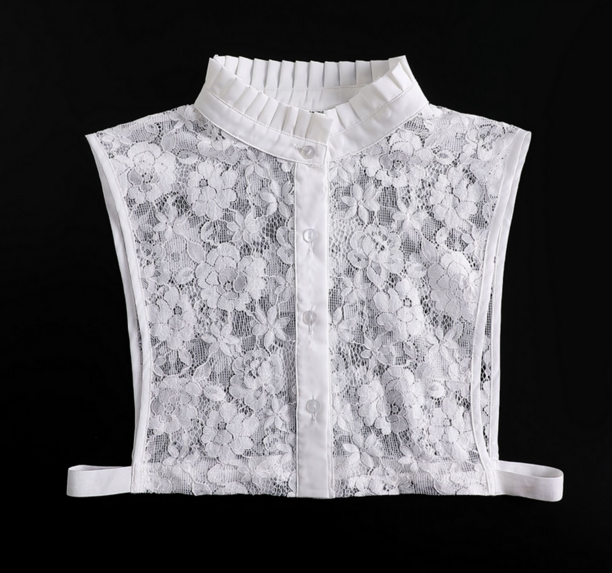 Off  White Lace Fake Collar, Removable Cuffs, False Collar, Removable Collar B633(K)