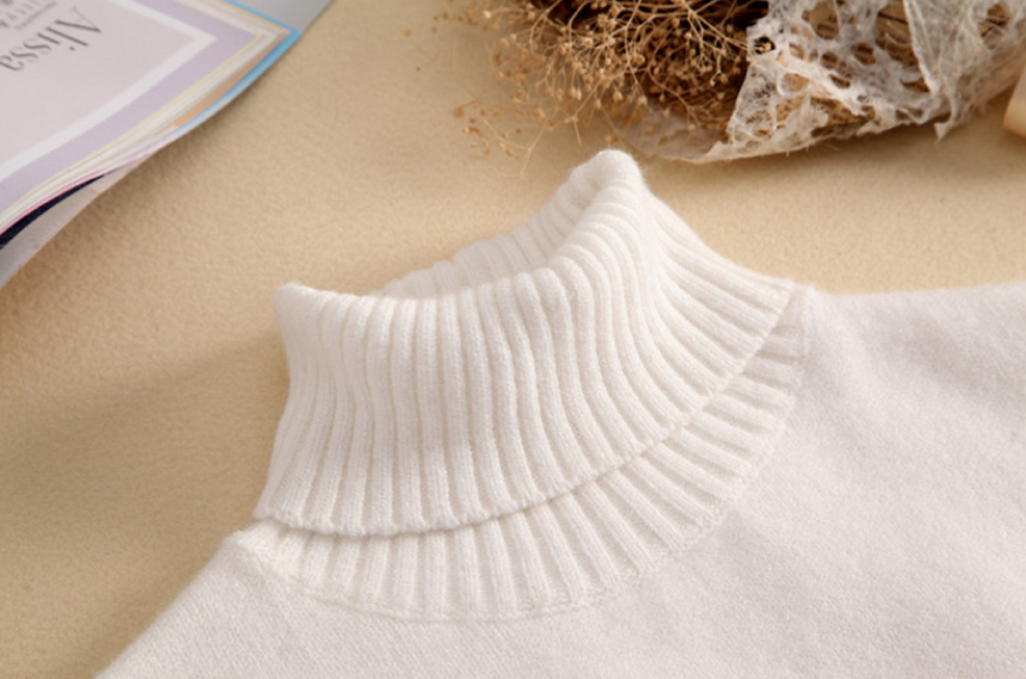 B680 / Removable Knit Fake Collar, False Collar, Removable Collar, Fake Sleeve Cuffs, False Wrist Cuffs, Removable Wrist Cuffs