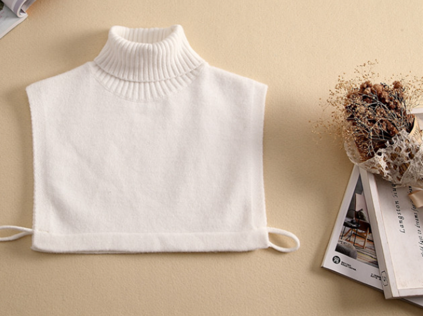 B680 / Removable Knit Fake Collar, False Collar, Removable Collar, Fake Sleeve Cuffs, False Wrist Cuffs, Removable Wrist Cuffs