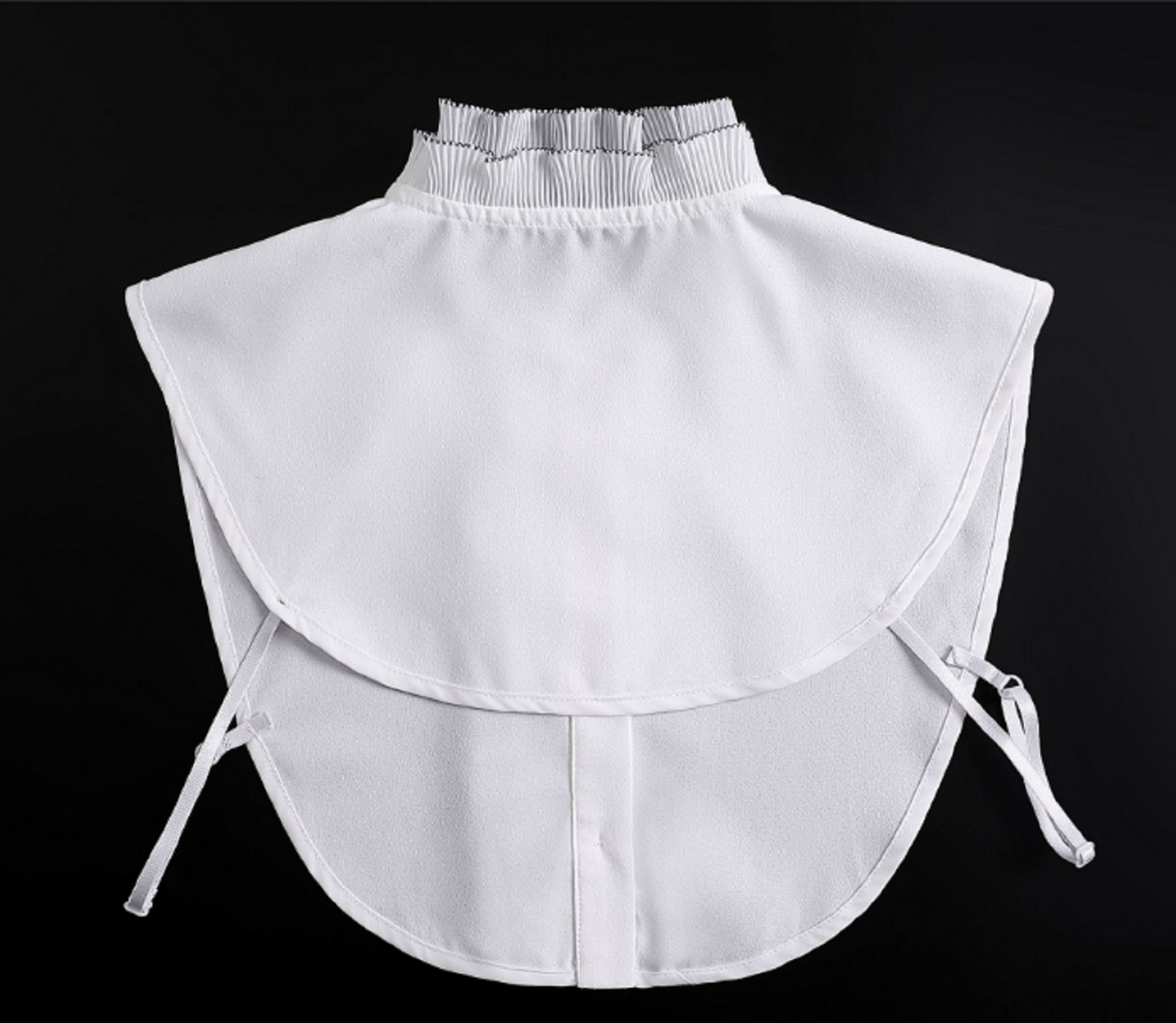 B681(K) Off White, Black / Chiffon Fake Collar, False Collar, Removable Collar