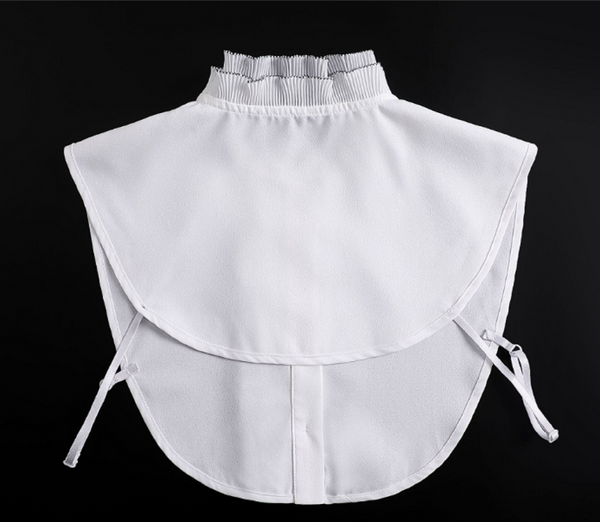 Off White, Black / Chiffon Fake Collar, False Collar, Removable Collar  B681(K)