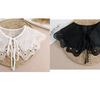 B691(K)-small Off White, Black / Fake Detachable Chiffon Lace Collar