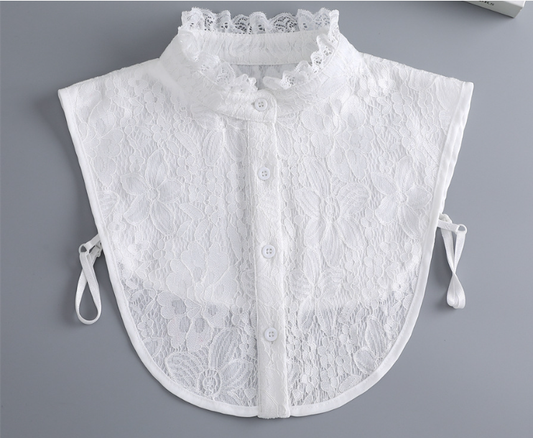 B692 / Off White / Fake Collar, Fake Sleeve Cuffs, False Wrist Cuffs, Removable Wrist Cuffs