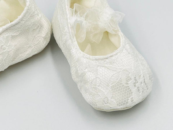 Pure White Baby Shoes, Christening Baby Shoes  BS035