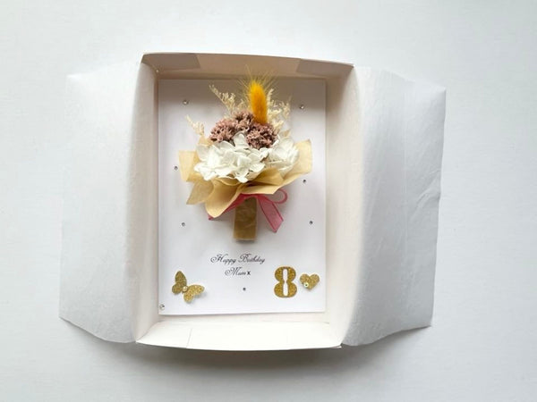 Luxury Handmade Preserved Birthday Card C054