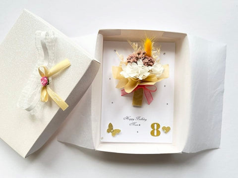 Luxury Handmade Preserved Birthday Card C054
