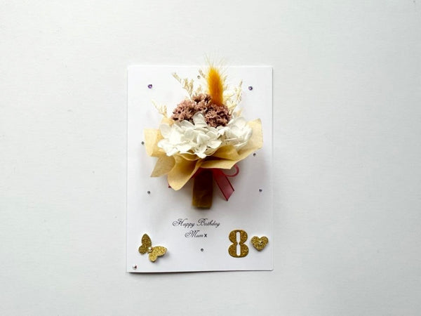 Luxury Handmade Preserved Birthday Card C054