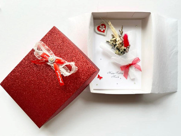 Luxury Handmade Preserved Dried Flower Birthday Card  C065