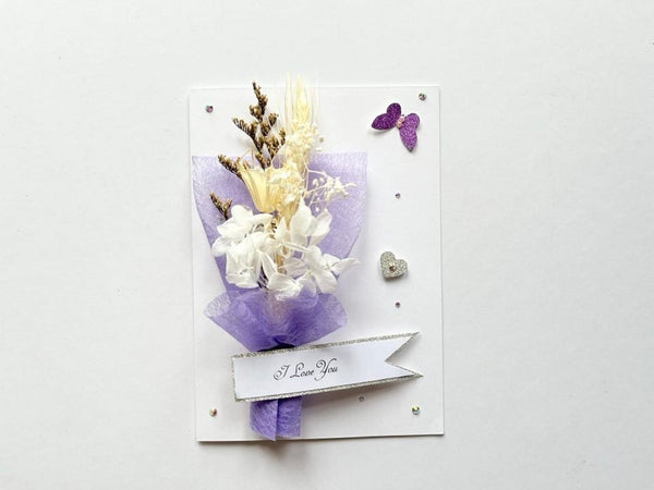 Luxury Handmade Preserved Birthday Card  C068