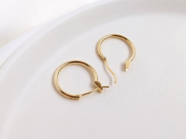 10 pcs / Gold Plated Earrings Hoop, DIY Jewellery Making Findings  EK63