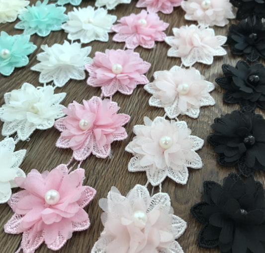 1 meter / 5.5cm / Floral Lace Trim, Headband Lace, Dress Lace  LF007