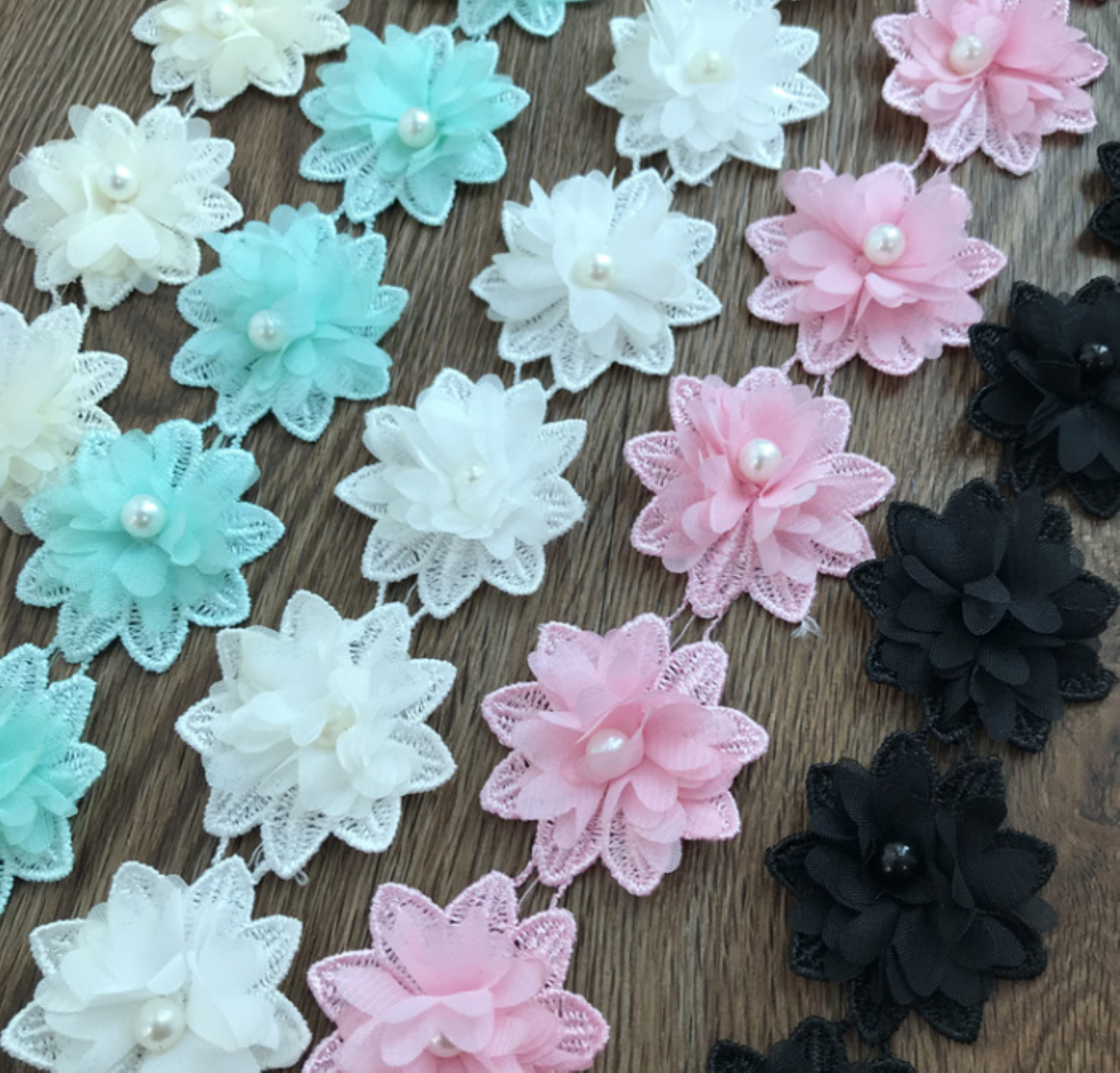 1 meter / 5.5cm / Floral Lace Trim, Headband Lace, Dress Lace  LF007