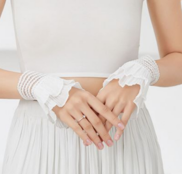 1 pair / Off White / Fake Lace Sleeve Cuffs, False Wrist Cuffs, Removable Wrist Cuffs  SC022(K)