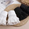 1 pair / Off White, Black / Fake Lace Sleeve Cuffs, False Wrist Cuffs, Removable Wrist Cuffs   SC049(K)