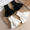 2 pcs / Off White, Black / Knit Sleeve Cuffs, Fake Sleeve Cuffs, False Wrist Cuffs, Removable Wrist Cuffs SC050(K)