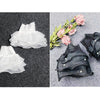 Off White, black / Fake Lace Sleeve Cuffs, Fake Sleeve Cuffs, False Wrist Cuffs, Removable Wrist Cuffs  SC059(W)